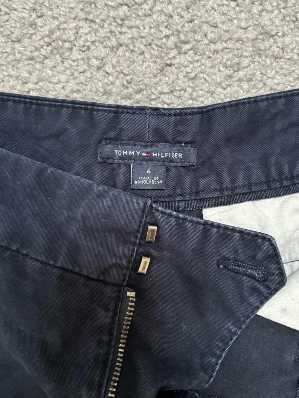 Tommy Hilfiger Women's Dark Navy Cotton Bermuda Shorts